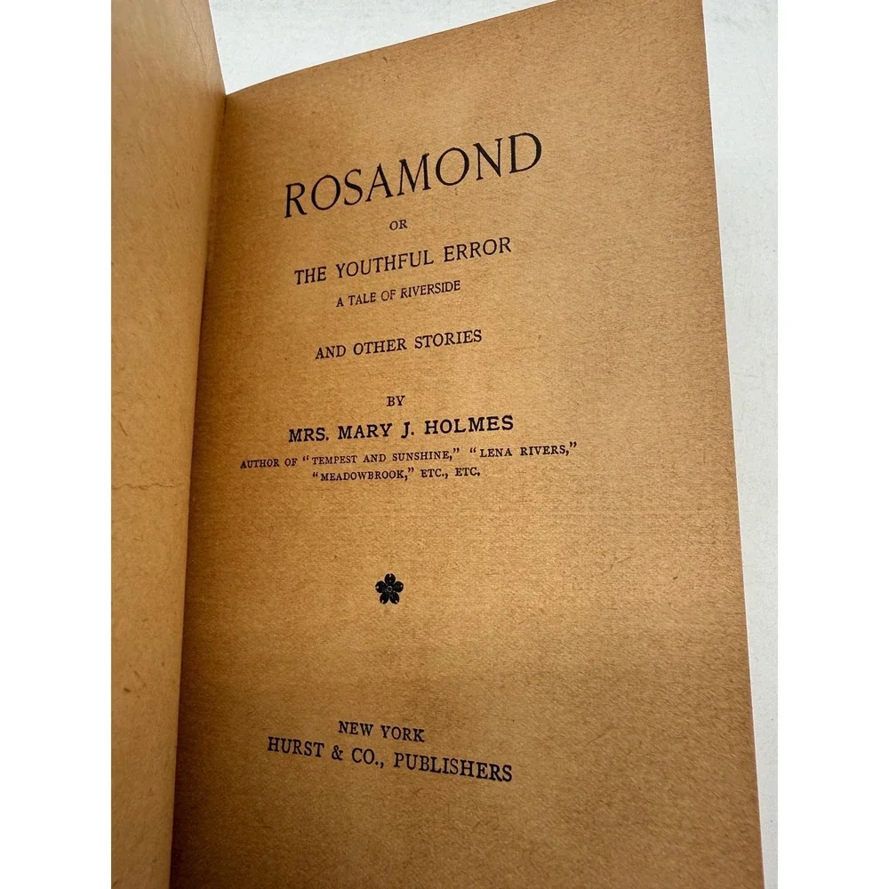 Rosamond Ethelyn's Mistake Mary J Holmes Grosset & Dunlap Red Antique Hardcover